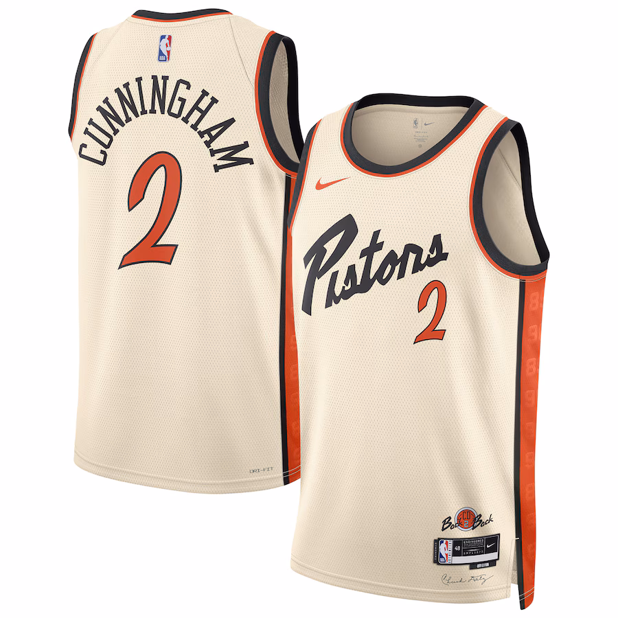 Unisex Detroit Pistons Cade Cunningham Nike White 2024/25 Swingman Player Jersey - City Edition - ujerseystore