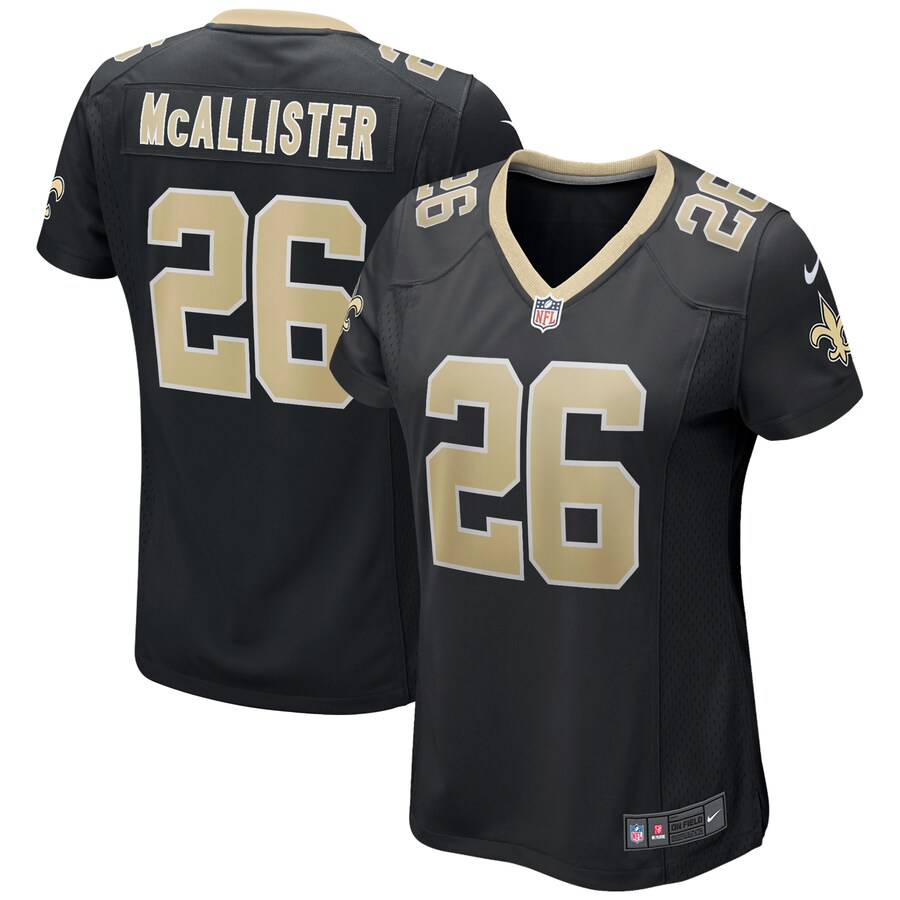 Women's New Orleans Saints Deuce McAllister Nike Black Game Retired Player Jersey - ujerseystore