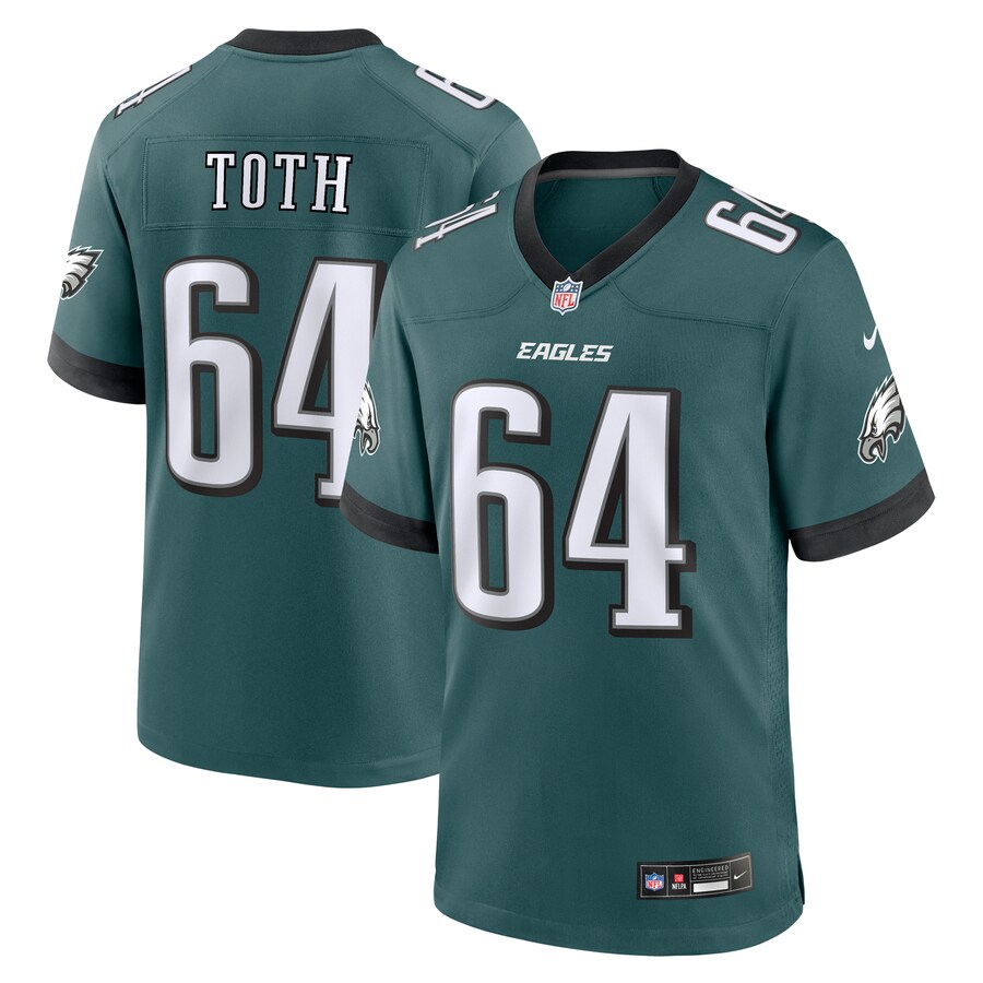 Men's Philadelphia Eagles Brett Toth Nike Midnight Green  Game Jersey - ujerseystore