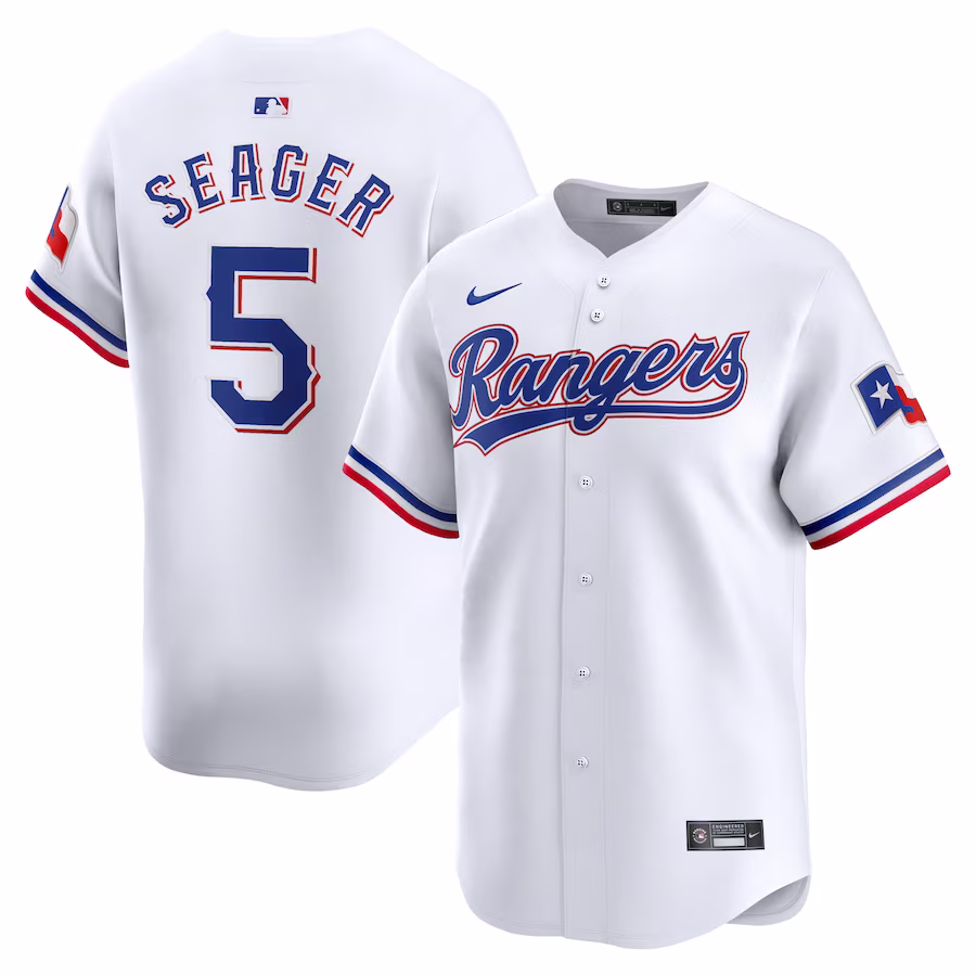 Men's Texas Rangers Corey Seager Nike White Home Limited Player Jersey - ujerseystore