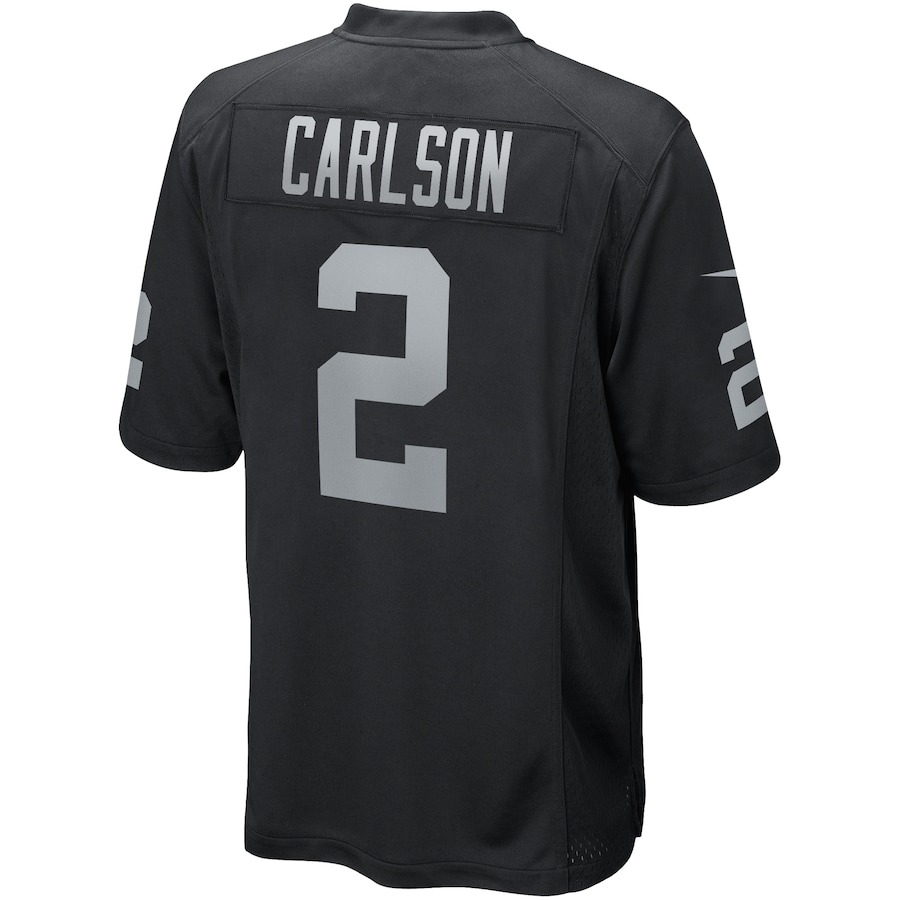 Men's Las Vegas Raiders Daniel Carlson Nike Black Game Player Jersey - ujerseystore
