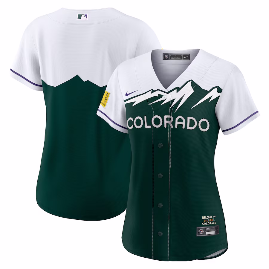 Women's Colorado Rockies Nike White/Forest Green City Connect Replica Team Jersey - ujerseystore