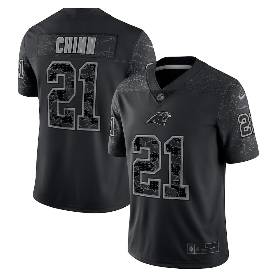 Men's Carolina Panthers Jeremy Chinn Nike Black RFLCTV Limited Jersey - ujerseystore