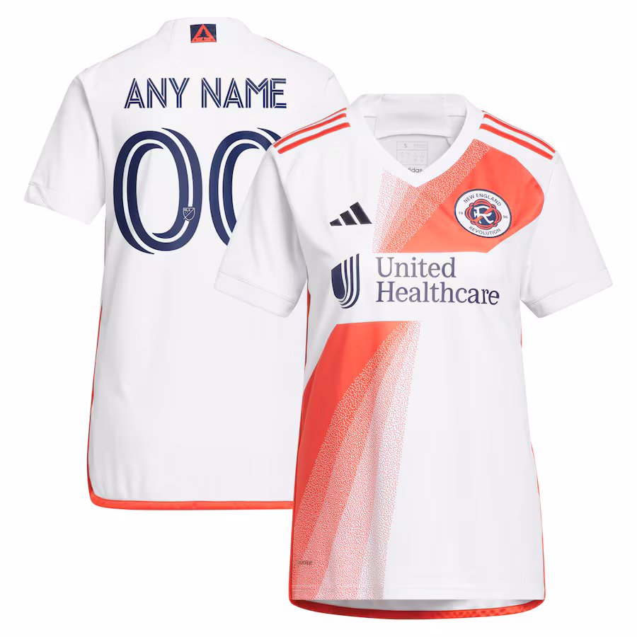 Women's New England Revolution adidas White 2023 Defiance Replica Custom Jersey - ujerseystore