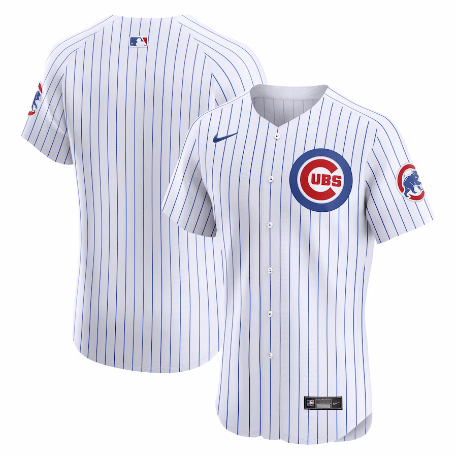 Men's Chicago Cubs Nike White Home Elite Jersey - ujerseystore