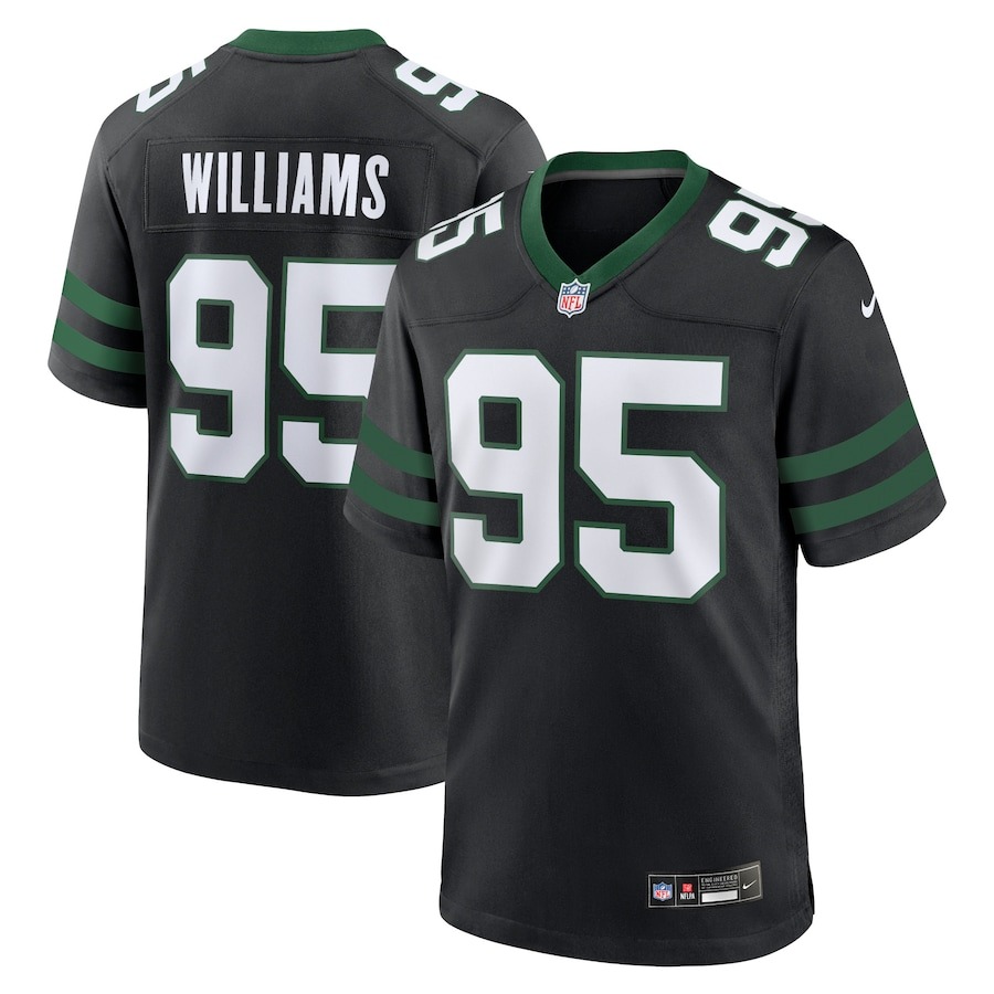 Men's New York Jets Quinnen Williams Nike Legacy Black Alternate Game Jersey - ujerseystore