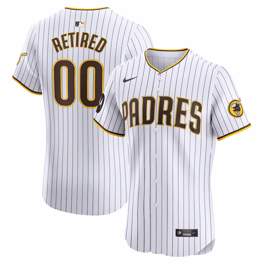 Men's San Diego Padres Nike White Home Elite Pick-A-Player Retired Roster Patch Jersey - ujerseystore