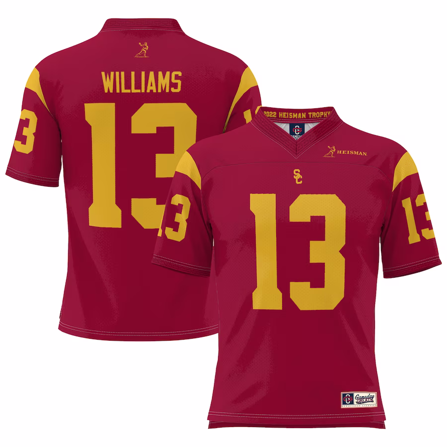 Caleb Williams USC Trojans GameDay Greats Lightweight Heisman Memorial Jersey - Cardinal - ujerseystore