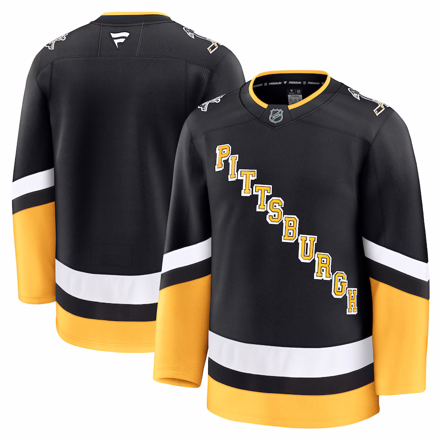 Men's Pittsburgh Penguins Fanatics Black Alternate Premium Jersey - ujerseystore