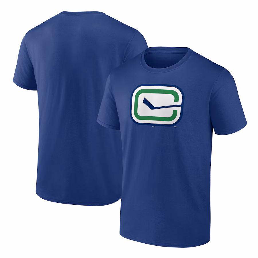 Men's Vancouver Canucks Royal Alternate Logo T-Shirt - ujerseystore