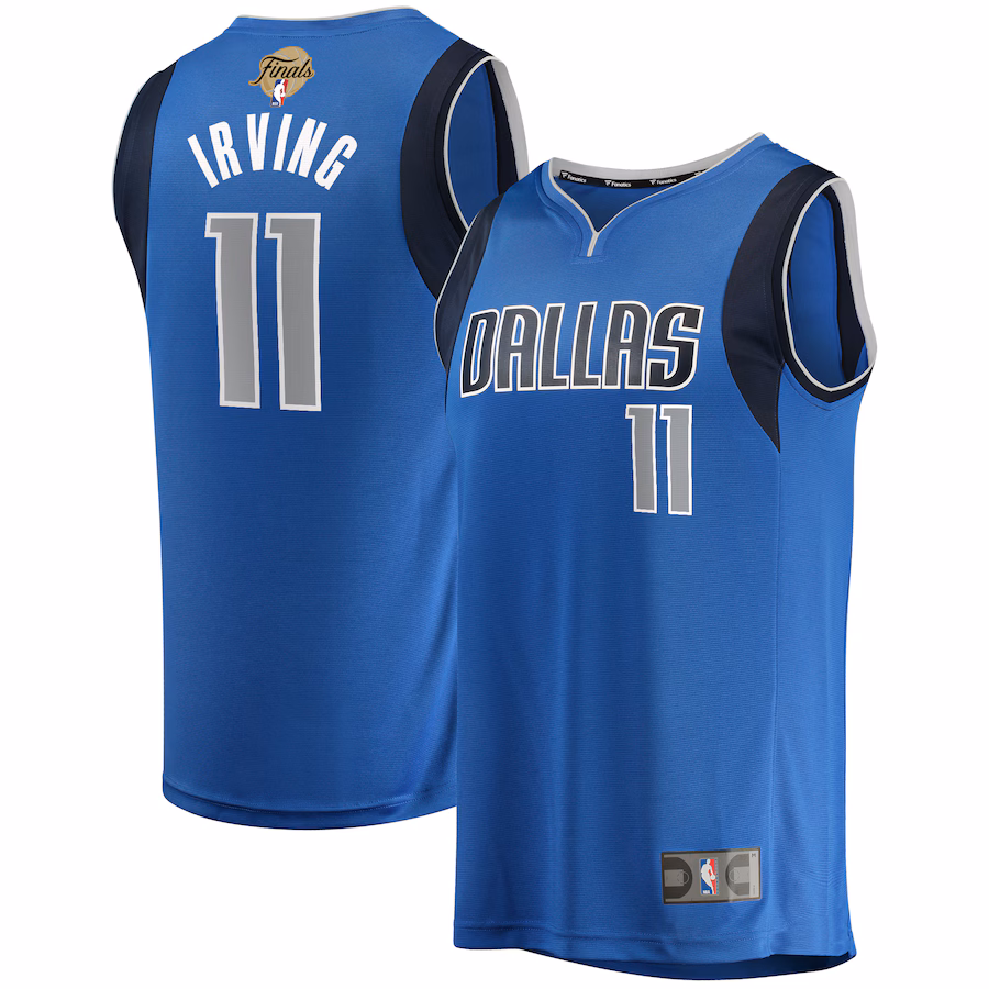 Men's Dallas Mavericks Kyrie Irving Fanatics Blue 2024 NBA Finals Fast Break Replica Player Jersey - Icon Edition - ujerseystore
