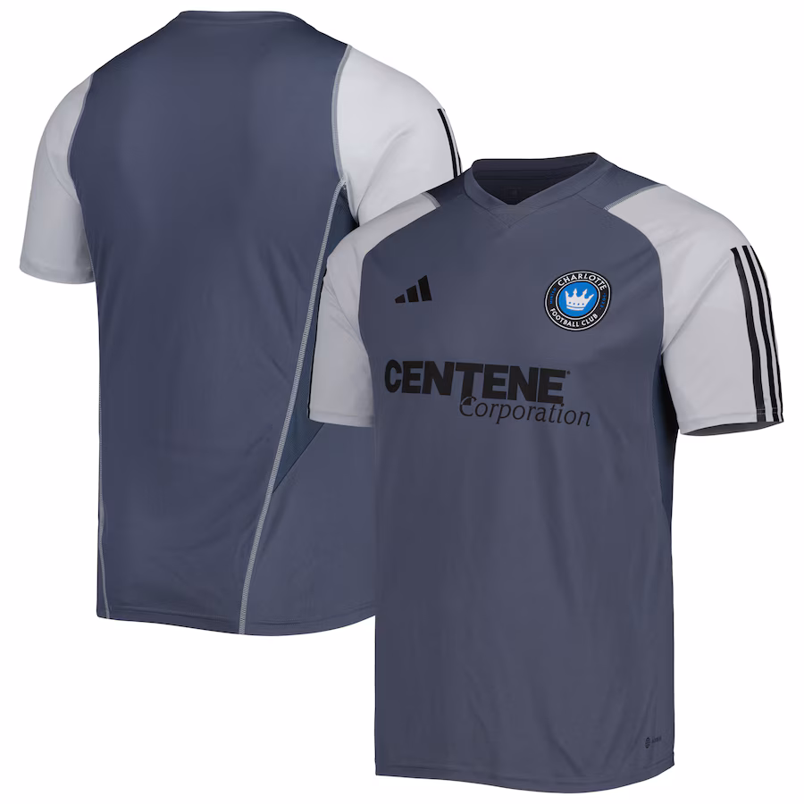 Men's Charlotte FC adidas Gray 2023 On-Field Training Jersey - ujerseystore