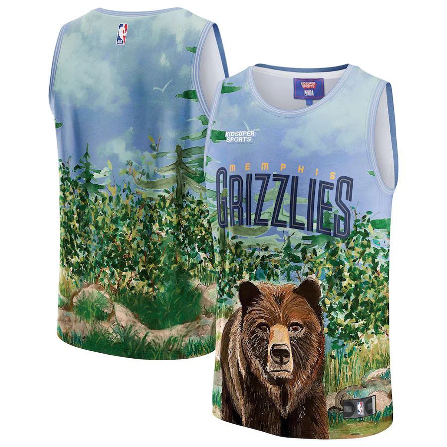 Unisex Memphis Grizzlies NBA & KidSuper Studios by Fanatics Teal Hometown Jersey - ujerseystore