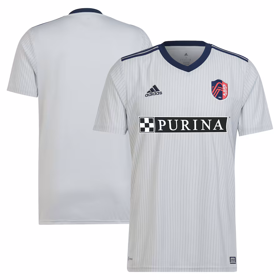 Men's St. Louis City SC adidas Gray 2023 The Spirit Kit Replica Jersey - ujerseystore