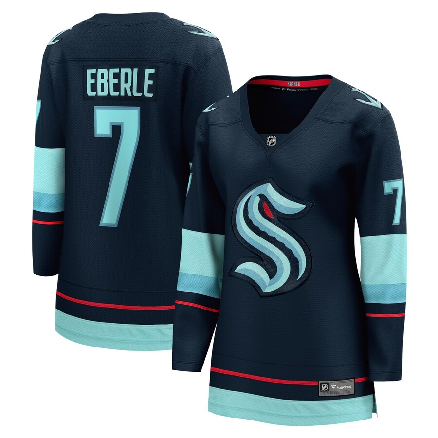 Women's Seattle Kraken Jordan Eberle Fanatics Branded Navy Home Breakaway Player Jersey - ujerseystore