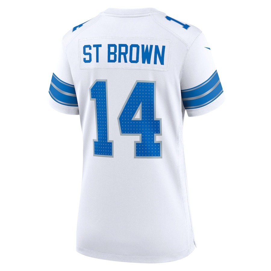 Women's Detroit Lions Amon-Ra St. Brown Nike White White Game Jersey - ujerseystore