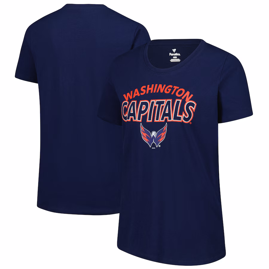 Women's Washington Capitals Fanatics Navy Risk T-Shirt - ujerseystore