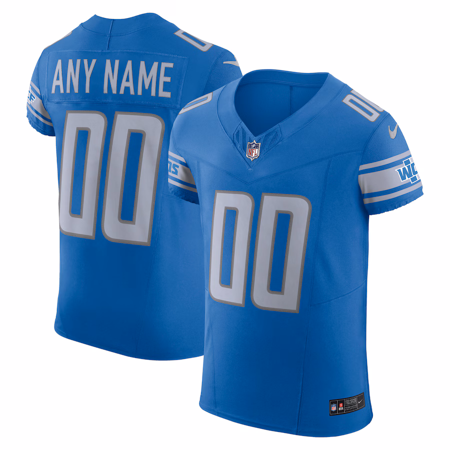 Men's Detroit Lions Nike Blue Vapor F.U.S.E. Elite Custom Jersey - ujerseystore