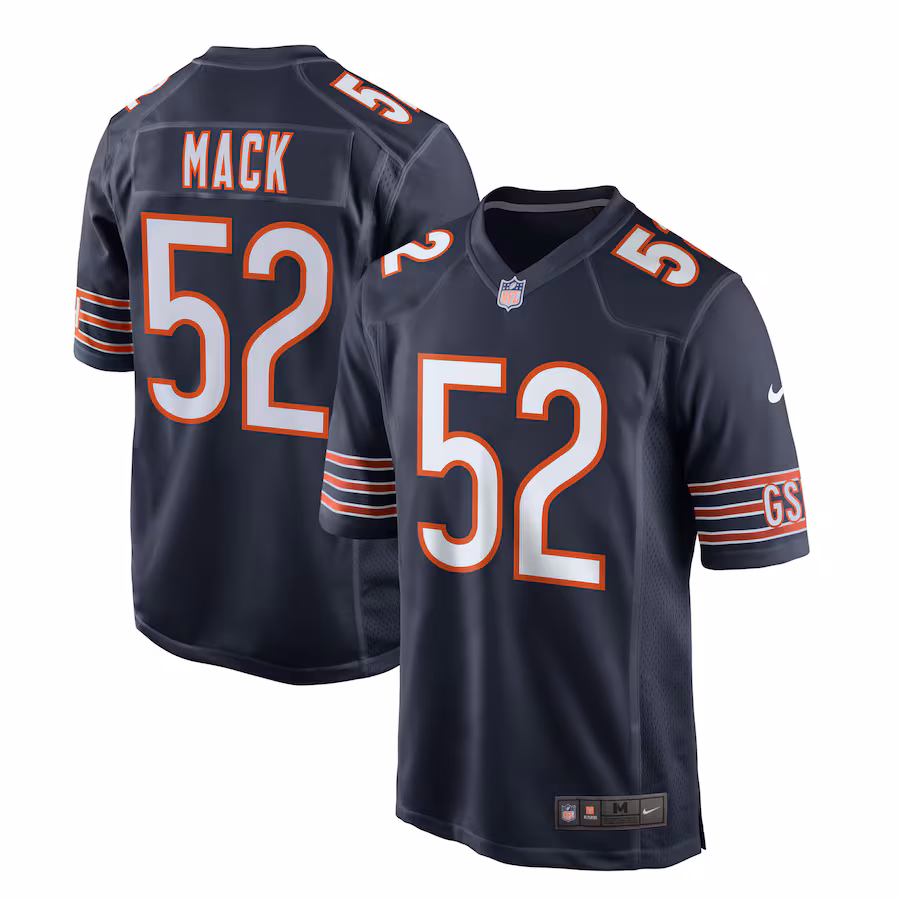 Men's Chicago Bears Khalil Mack Nike Navy Game Player Jersey - ujerseystore