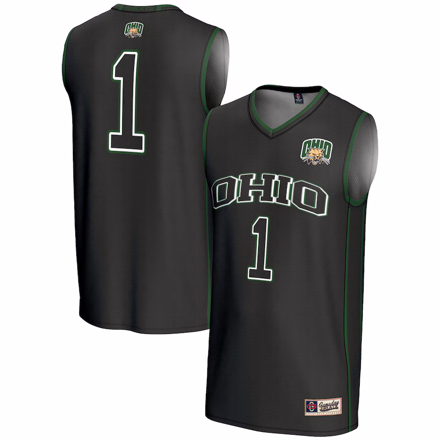 Male GameDay Greats #1  Black Ohio Bobcats  Lightweight Basketball Jersey - ujerseystore