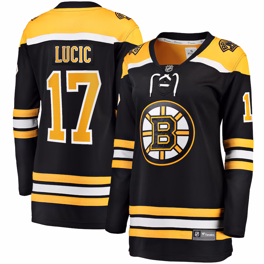 Women's Boston Bruins Milan Lucic Fanatics Black Home Breakaway Player Jersey - ujerseystore
