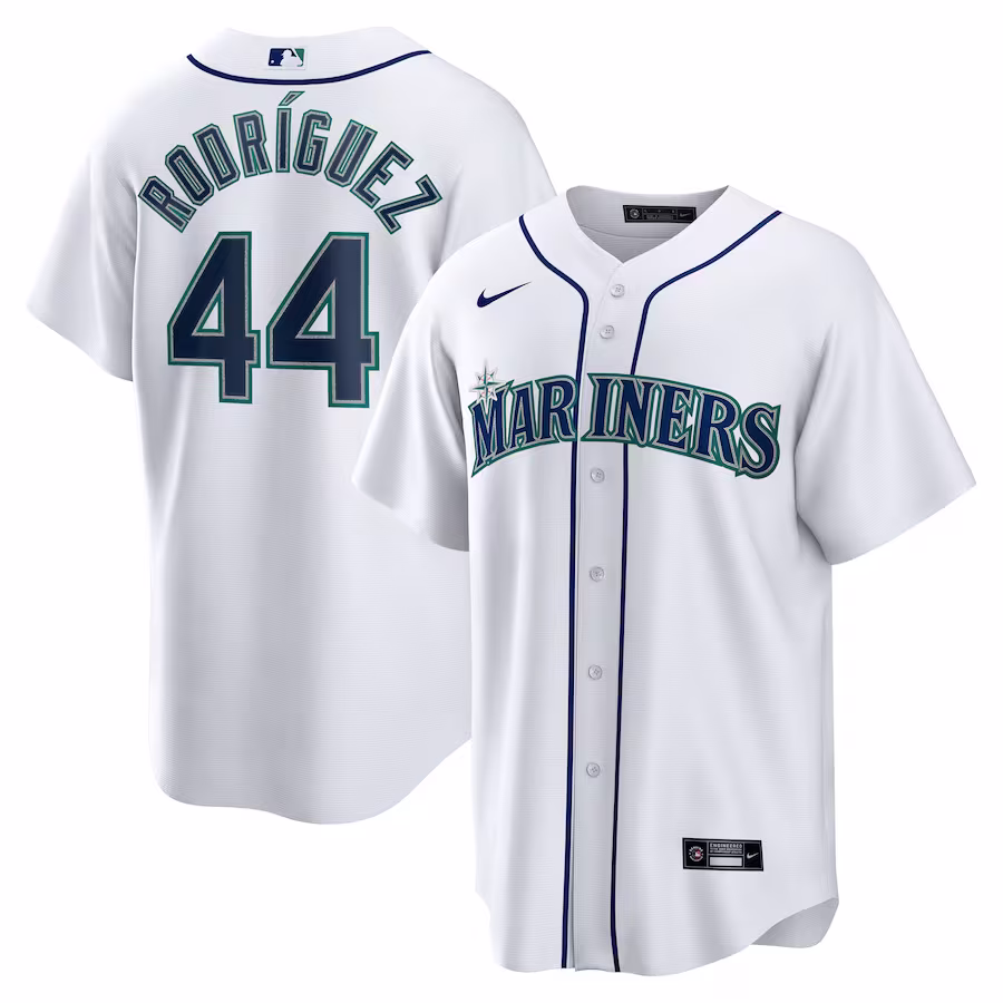 Men's Seattle Mariners Julio Rodriguez Nike White Home Replica Player Jersey - ujerseystore