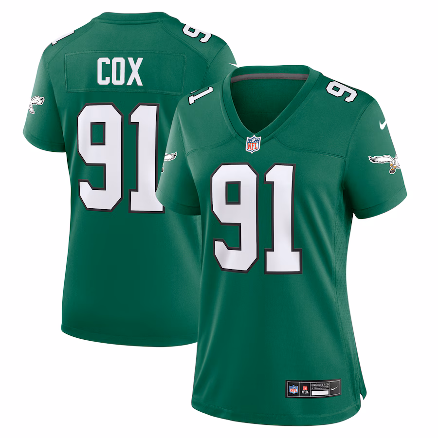 Women's Philadelphia Eagles Fletcher Cox Nike Kelly Green Alternate Game Jersey - ujerseystore