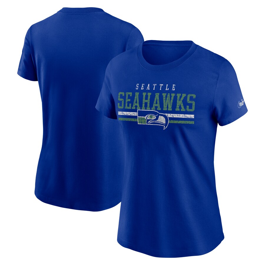 Women's Seattle Seahawks  Nike Royal Historic T-Shirt - ujerseystore