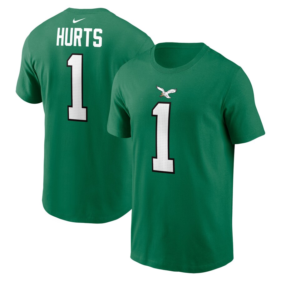 Youth Philadelphia Eagles Jalen Hurts Kelly Green Nike Player Name & Number T-Shirt - ujerseystore