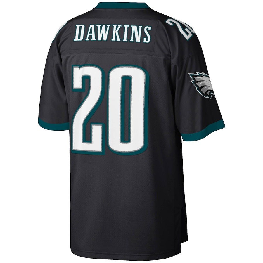 Men's Philadelphia Eagles Brian Dawkins Mitchell & Ness Black Legacy Replica Jersey - ujerseystore
