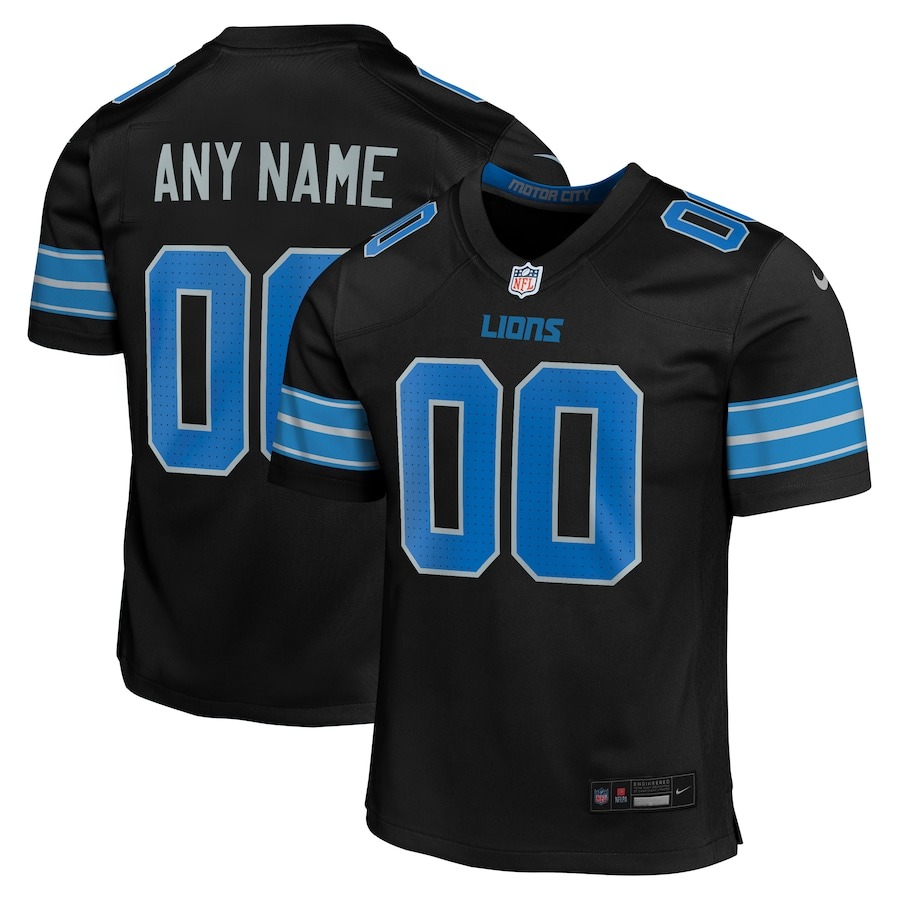 Women's Detroit Lions  Nike Black Alternate Custom Game Jersey - ujerseystore