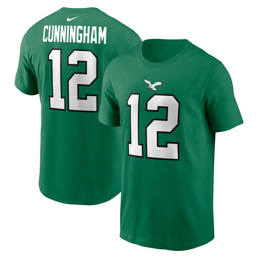 Men's Philadelphia Eagles Randall Cunningham Nike Kelly Green Retired Player Name & Number T-Shirt - ujerseystore