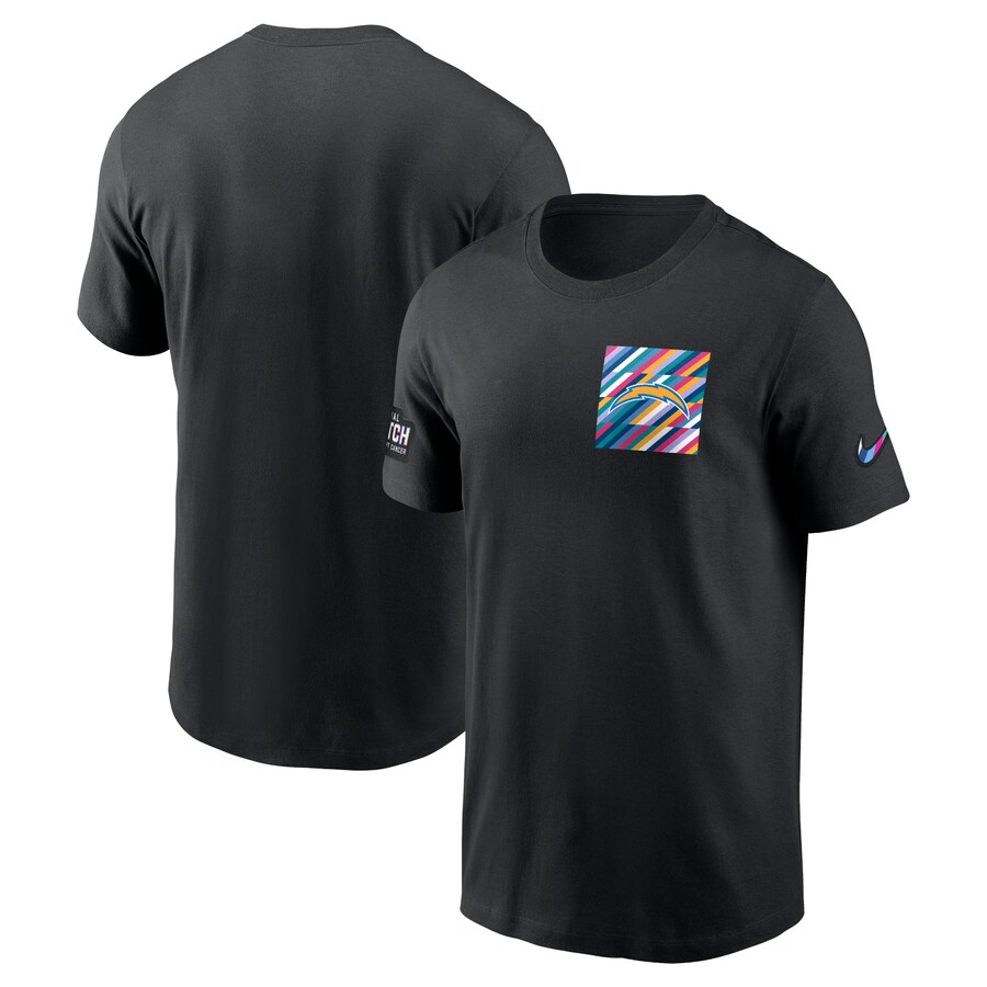 Men's Los Angeles Chargers  Nike Black Crucial Catch Sideline Tri-Blend T-Shirt - ujerseystore