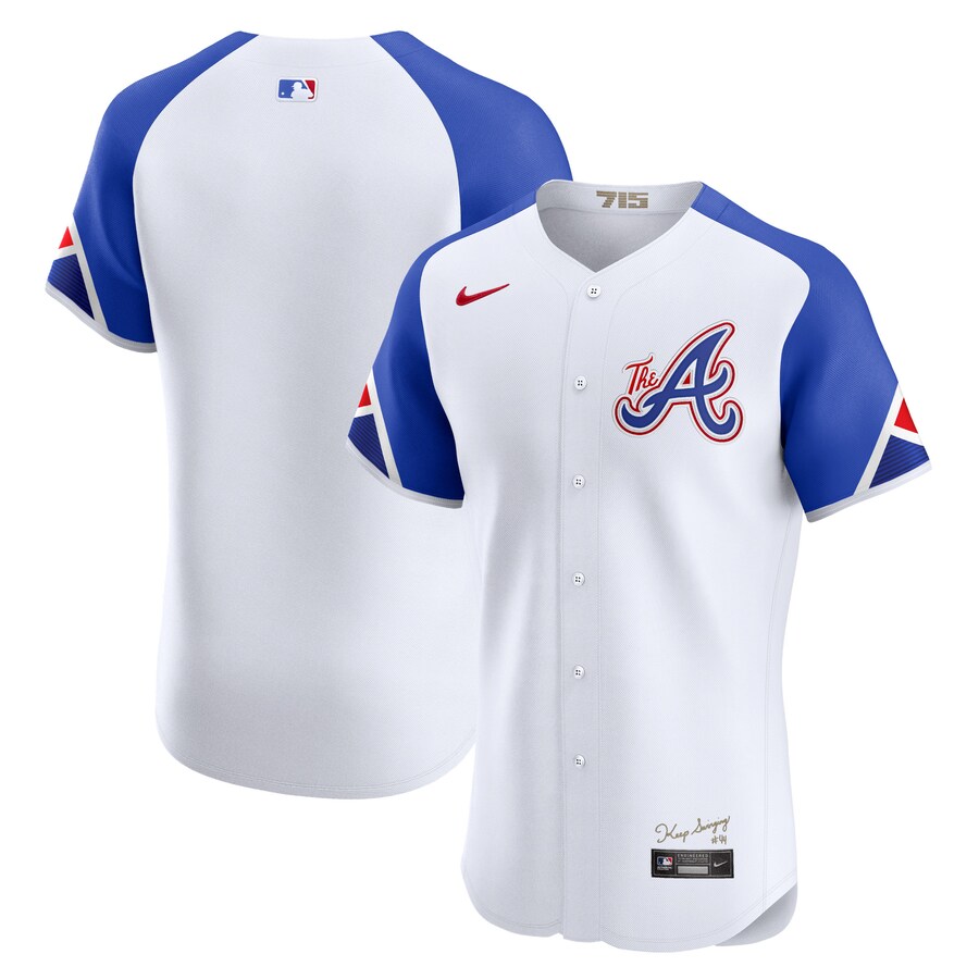 Men's Atlanta Braves  Nike White City Connect Elite Jersey - ujerseystore