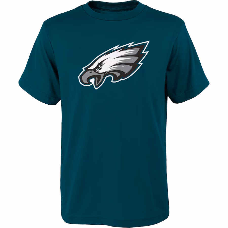 Youth Philadelphia Eagles Green Primary Logo T-Shirt - ujerseystore