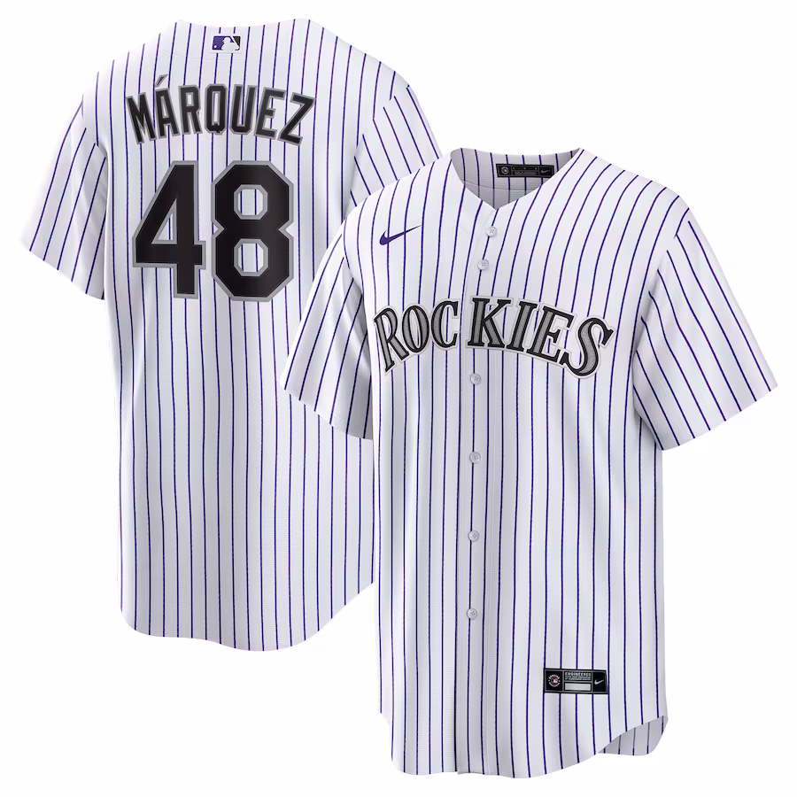 Men's Colorado Rockies Germán Márquez Nike White Home  Replica Player Jersey - ujerseystore