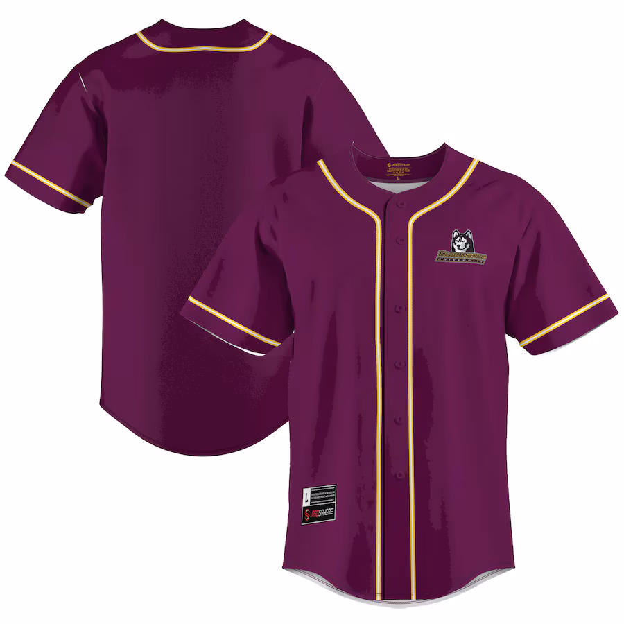 Men's GameDay Greats  Maroon Bloomsburg Huskies  Lightweight Baseball Jersey - ujerseystore
