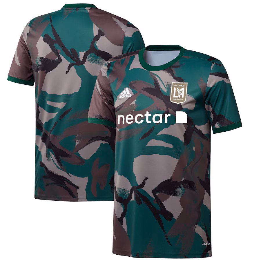 Men's LAFC adidas Camo 2021 Pre-Match Performance Top - ujerseystore