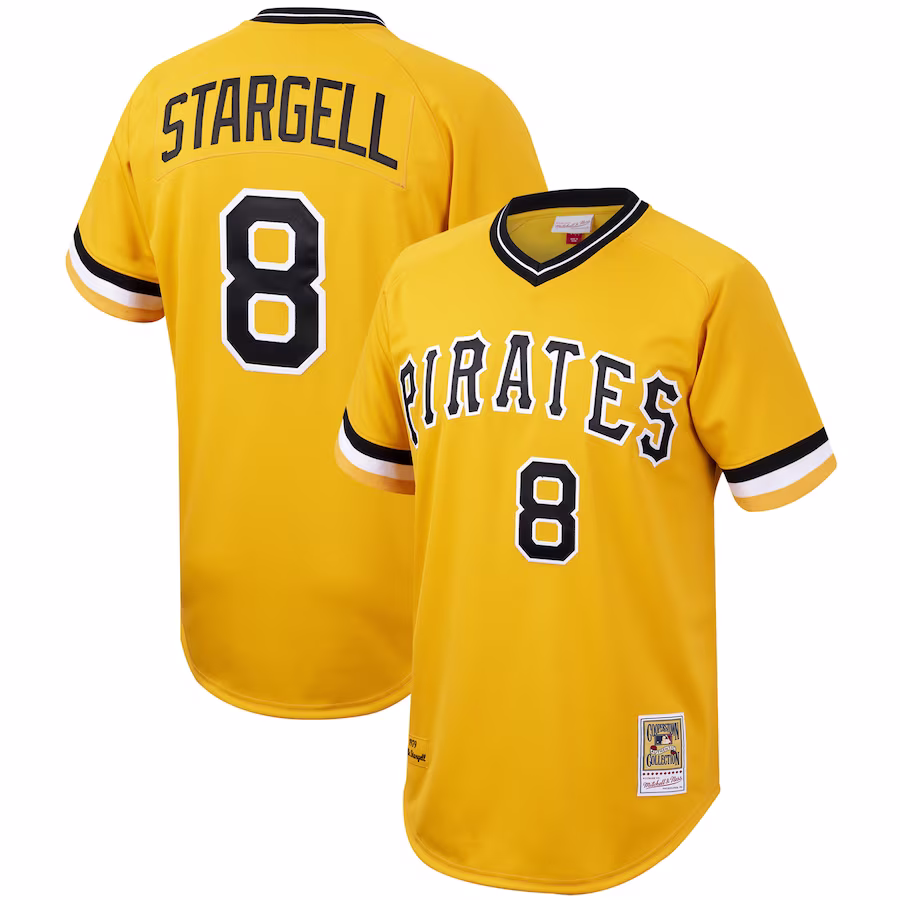 Willie Stargell Pittsburgh Pirates Mitchell & Ness Cooperstown Collection Authentic Jersey - Gold - ujerseystore