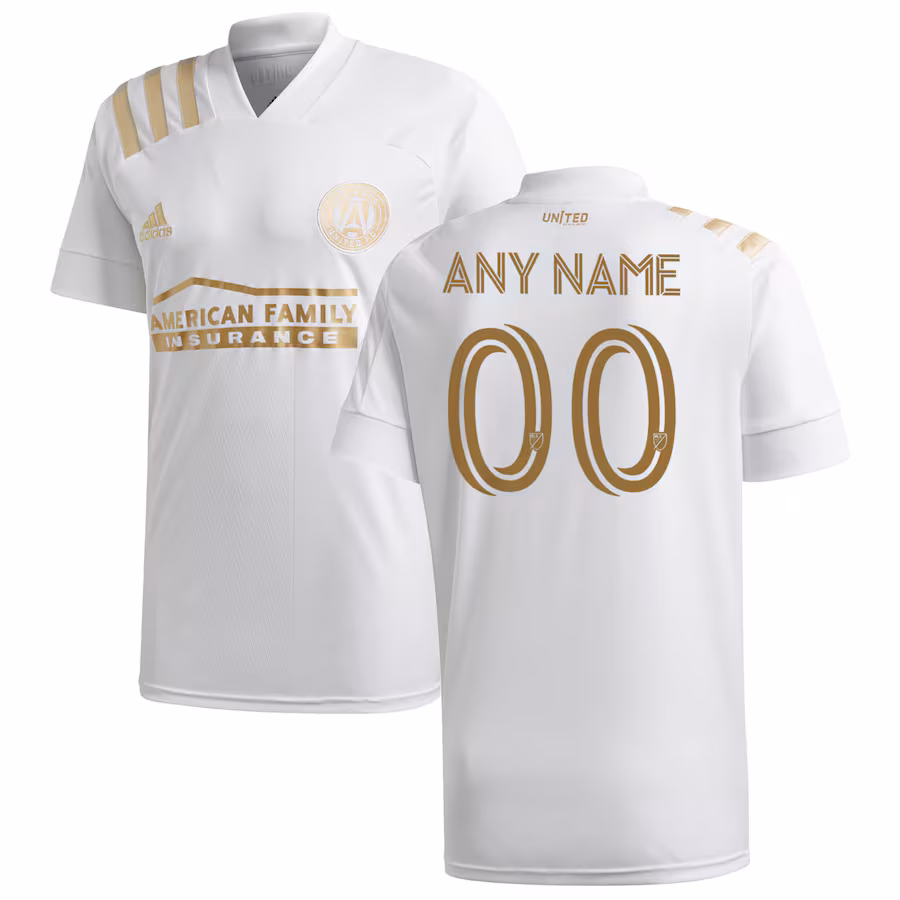 Men's Atlanta United FC adidas White 2020 Kings Custom Replica Jersey - ujerseystore