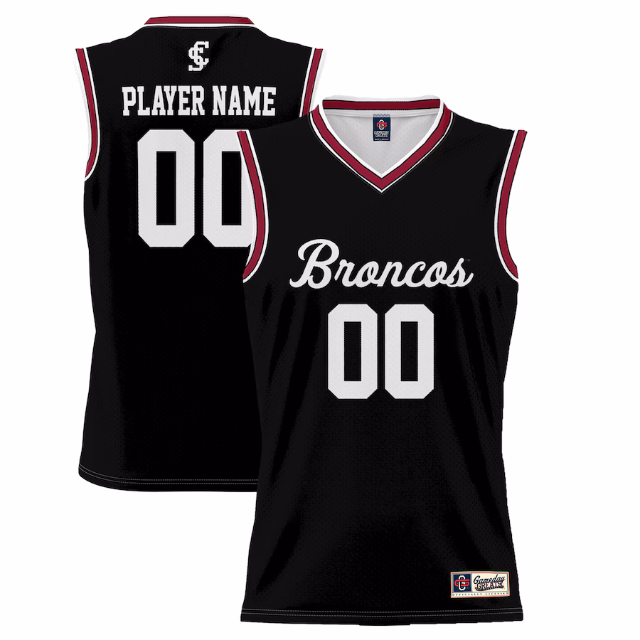 Santa Clara Broncos GameDay Greats Youth NIL Pick-A-Player Lightweight Basketball Jersey - Black - ujerseystore
