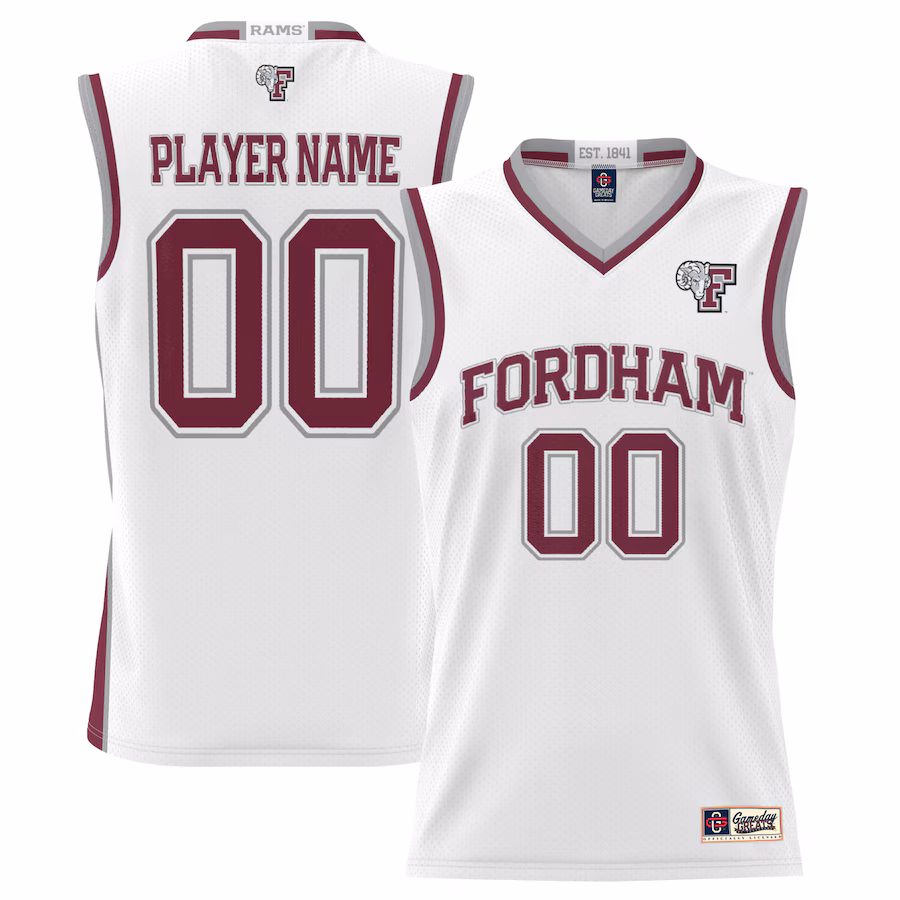 Fordham Rams GameDay Greats Men's NIL Pick-A-Player Lightweight Basketball Jersey - White - ujerseystore