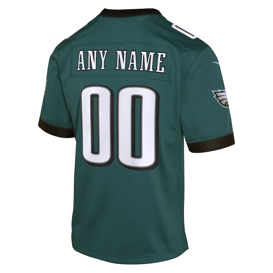 Youth Philadelphia Eagles Nike Midnight Green Custom Game Jersey - ujerseystore