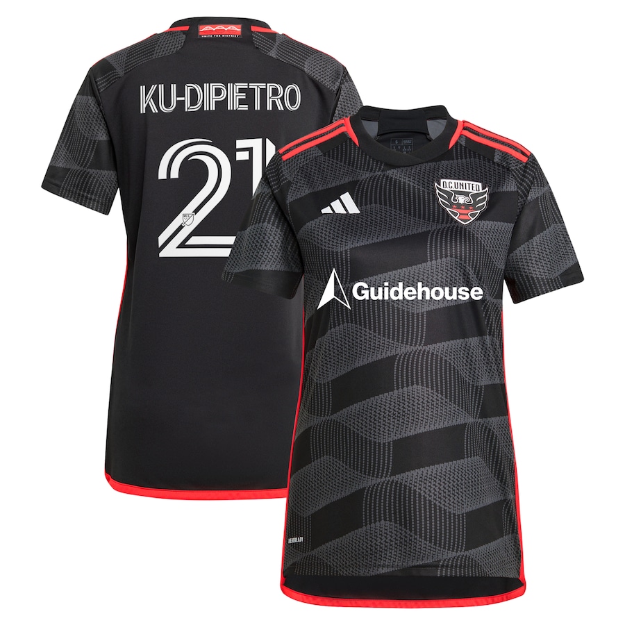 Women's D.C. United Theodore Ku-Dipietro adidas Black 2024 The Icon Kit Replica Player Jersey - ujerseystore