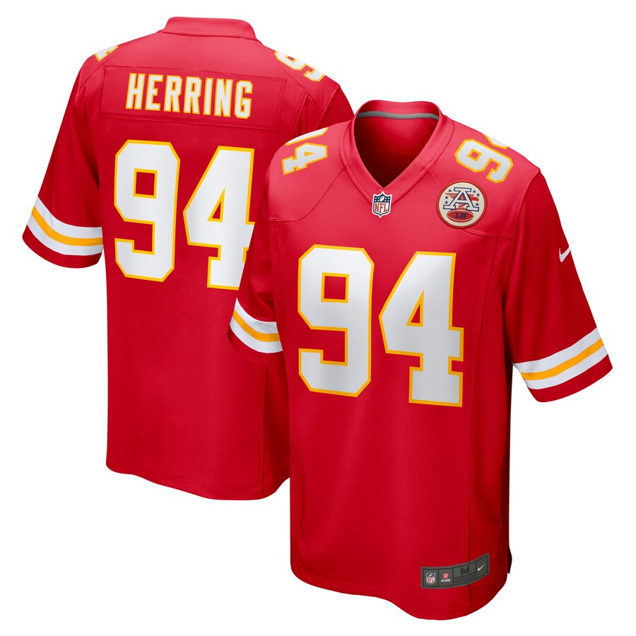 Men's Kansas City Chiefs Malik Herring Nike Red Team Game Player Jersey - ujerseystore