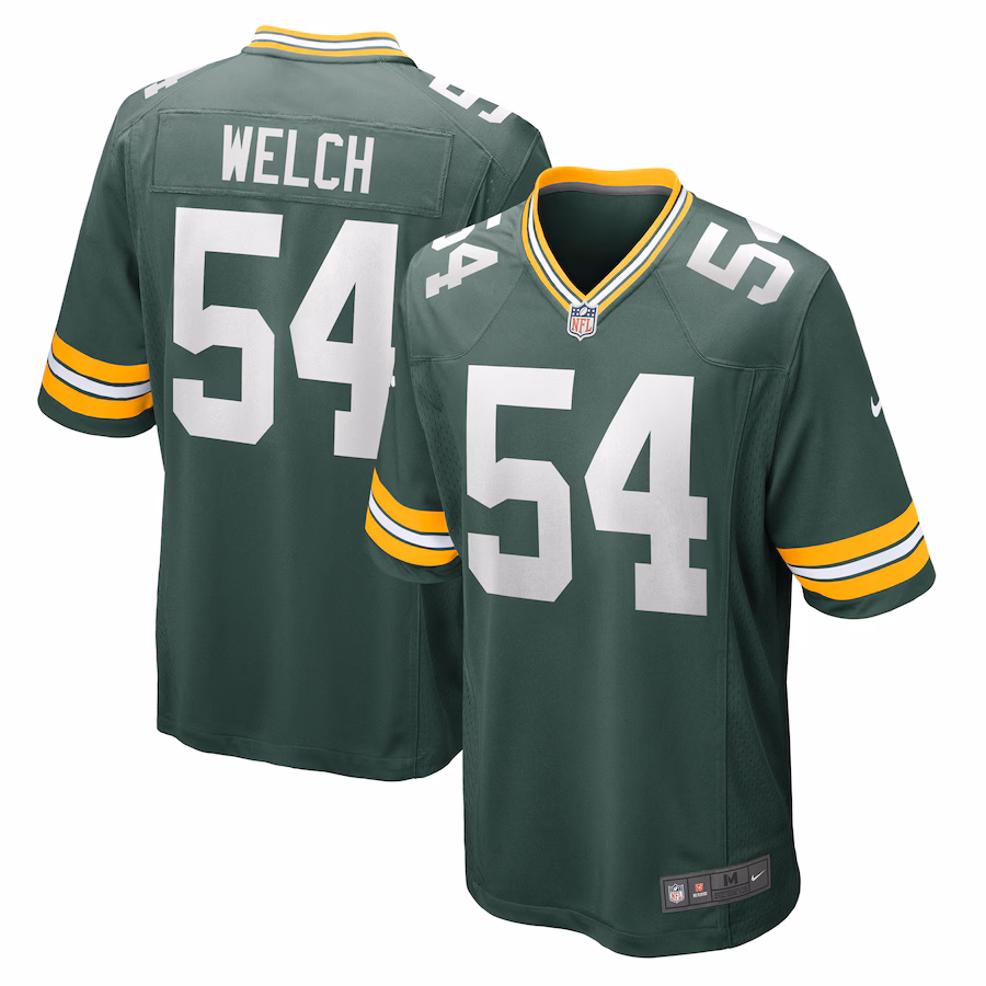 Men's Green Bay Packers Kristian Welch Nike  Green Team Game Jersey - ujerseystore