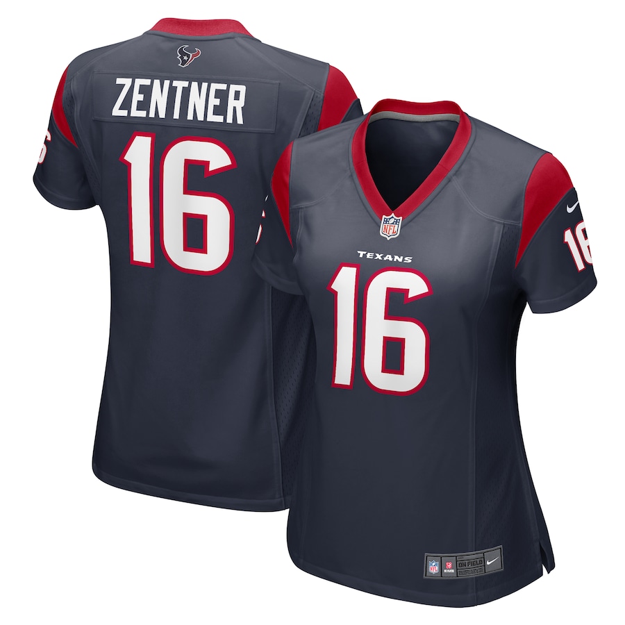 Women's Houston Texans Ty Zentner Nike  Navy Team Game Jersey - ujerseystore