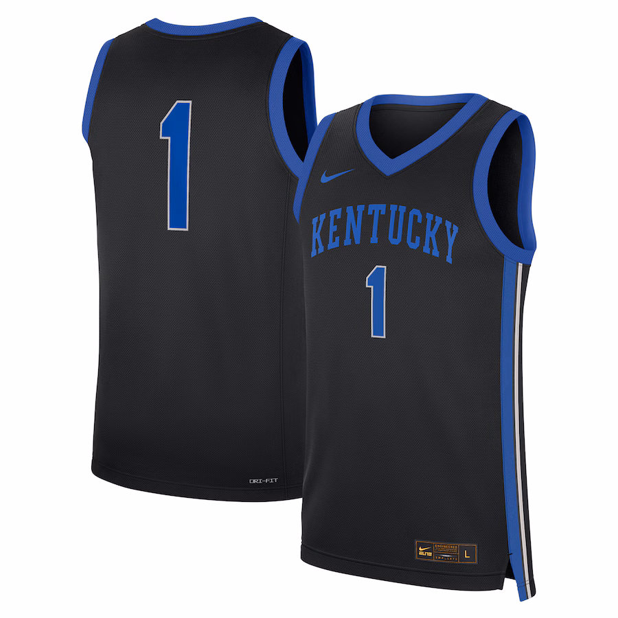 Men's Nike #1 Black Kentucky Wildcats Alternate Replica Jersey - ujerseystore