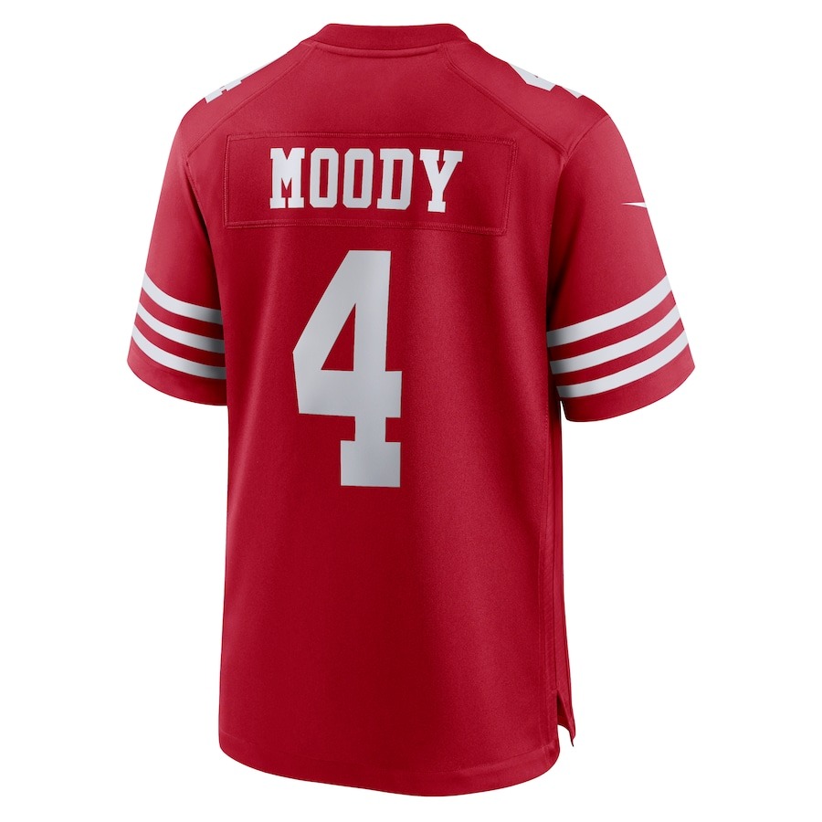 Men's San Francisco 49ers Jake Moody Nike Scarlet Team Game Jersey - ujerseystore