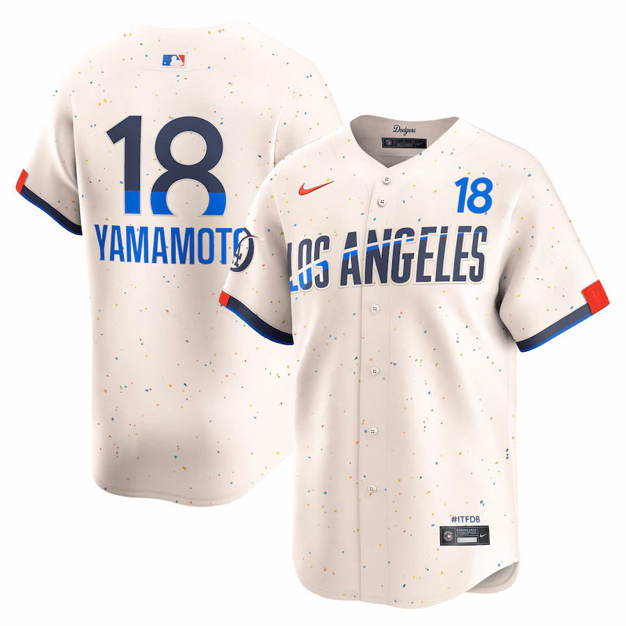 Men's Los Angeles Dodgers Yoshinobu Yamamoto Nike Cream City Connect Limited Player Jersey - ujerseystore